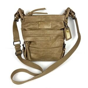 Sherpani Luna Crossbody Bag Brown Faux Leather Handbag Bohemian Everyday Purse